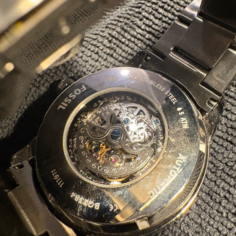 Fossil Gray Skeleton Dial Watch - image 3